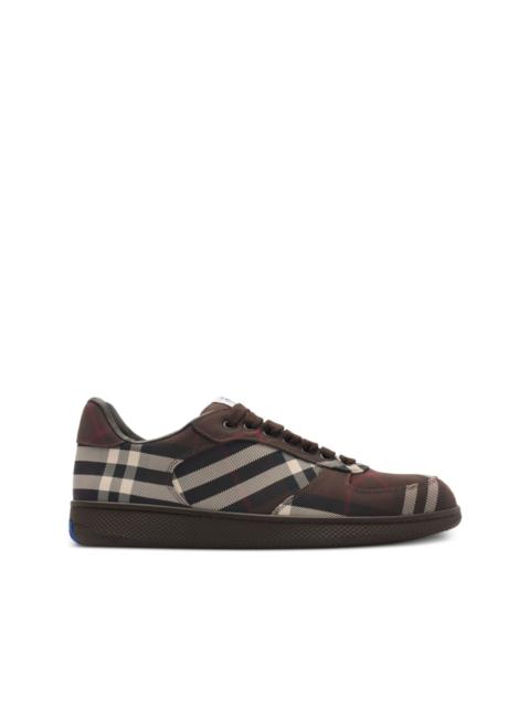 Burberry check-pattern lace-up sneakers