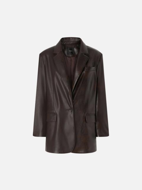 PINKO LEATHER-EFFECT CLASSIC BLAZER