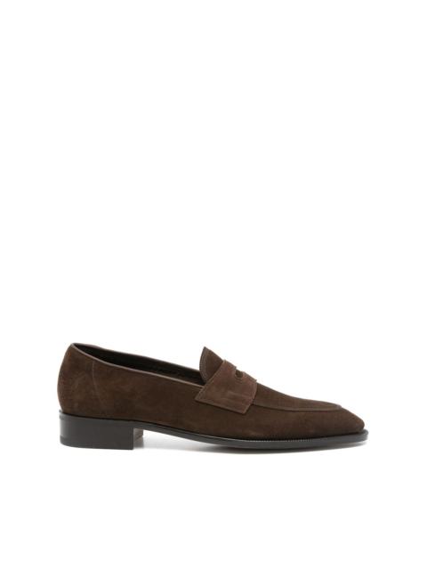John Lobb suede loafers