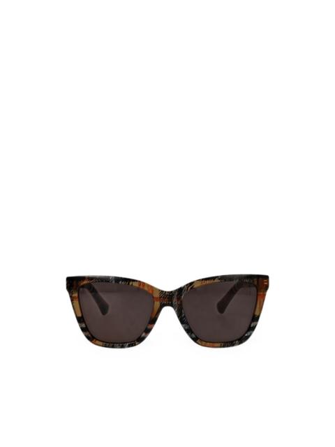 Burberry check-print square-frame sunglasses