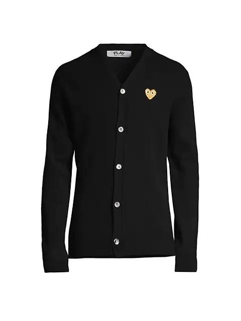 Comme des Garçons PLAY COMME DES GARCONS PLAY GOLD HEART CARDIGAN - NAVY