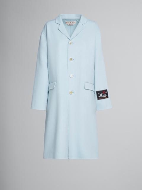 Marni LIGHT BLUE COAT IN WOOL AND CASHMERE