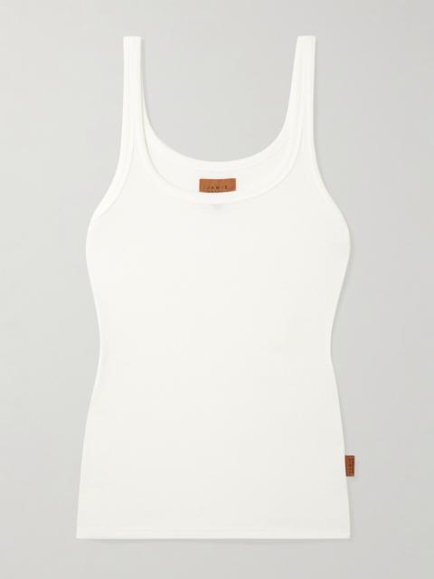 JAMIE HALLER The Undershirt Ribbed Stretch-modal Tank