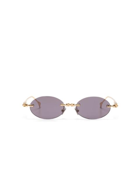 Kuboraum oval-frame sunglasses