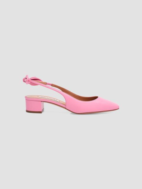 AQUAZZURA Women's Very 35MM Leather Slingback Pumps - Bright Pink