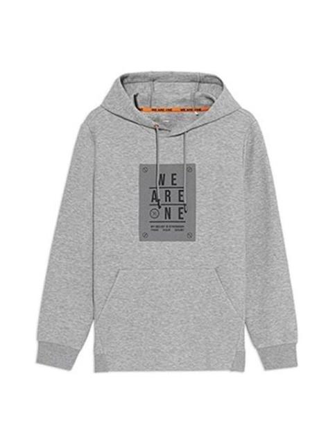 Li-Ning Li-Ning Wade Series Alphabet Printing Pullover Hoodie 'Grey' AWDS193-4