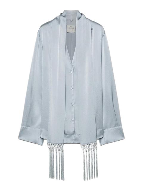 forte_forte SILK SATIN SHIRT WITH SCARF