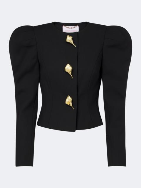 CAROLINA HERRERA Puff-sleeve wool-blend jacket