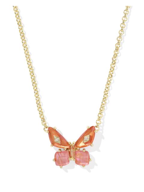 KENDRA SCOTT Bianca Butterfly Gold Short Pendant Necklace
