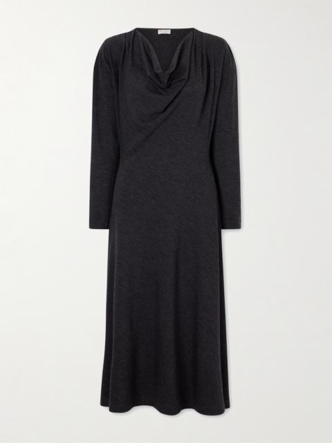 Brunello Cucinelli Draped Wool-blend Jersey Dress