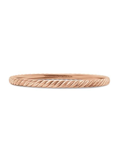 DAVID YURMAN Women's Sculpted Cable Bangle Bracelet in 18K Rose Gold - Rose Gold