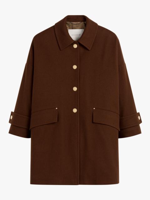 HUMBIE BROWN WOOL OVERCOAT