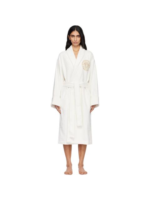 VERSACE White Medusa Gala Bathrobe