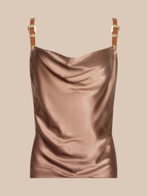 L'AGENCE Lux Silk Buckle-Strap Camisole
