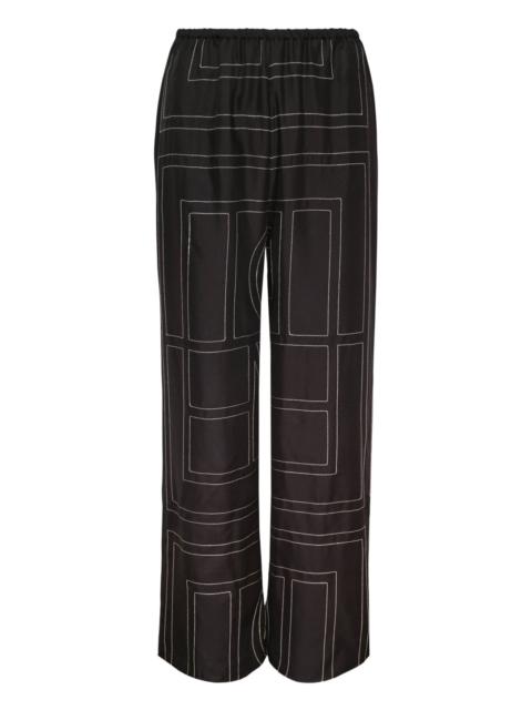 TOTEME Monogram Silk Pyjama Pants