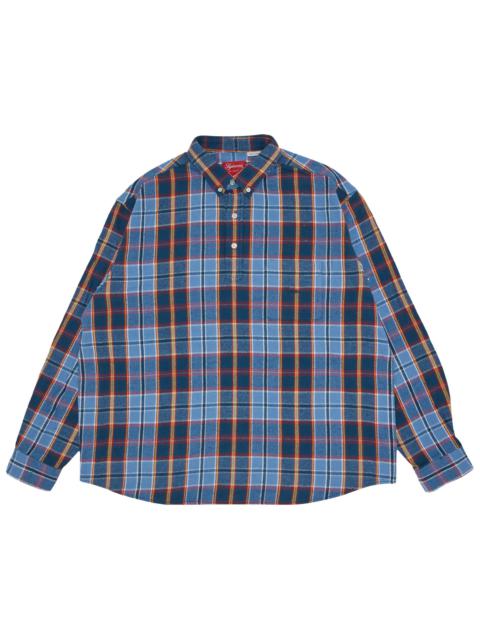 Supreme Pullover Plaid Flannel Shirt 'Blue'