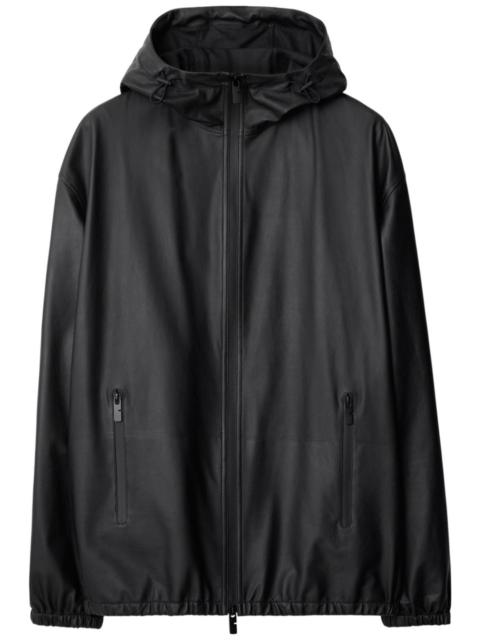 Burberry hooded leather jacket