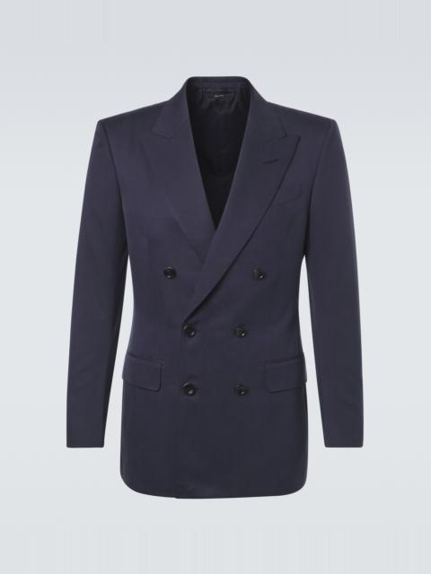 TOM FORD Double-breasted silk blazer