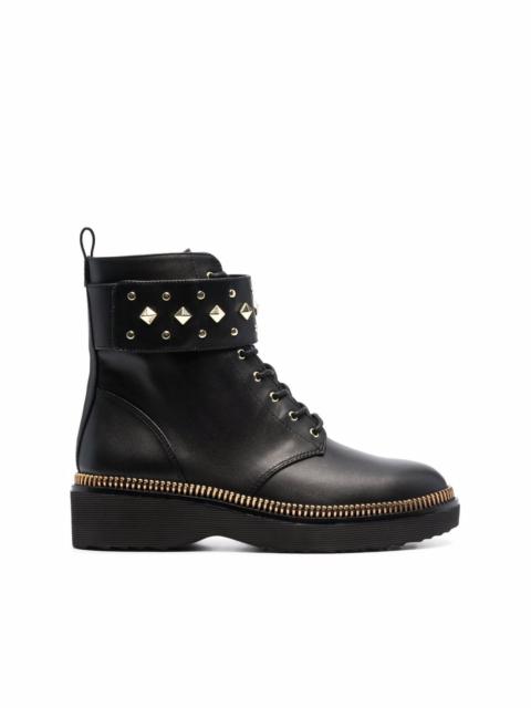 MICHAEL KORS Haskell spike-strap leather boots
