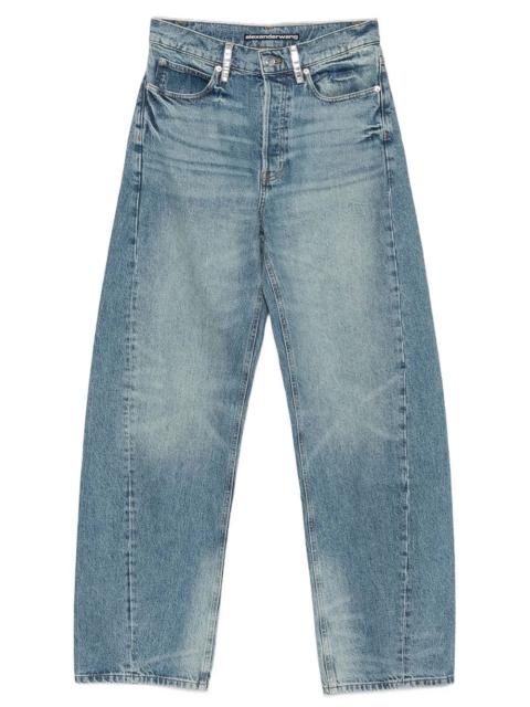 Alexander Wang Alexander Wang wide-leg mid-rise jeans with crystals