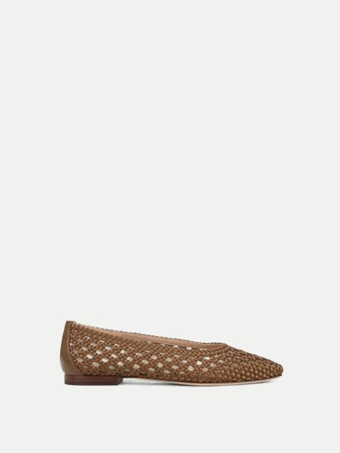 VERONICA BEARD CIENNA WOVEN SATIN FLAT