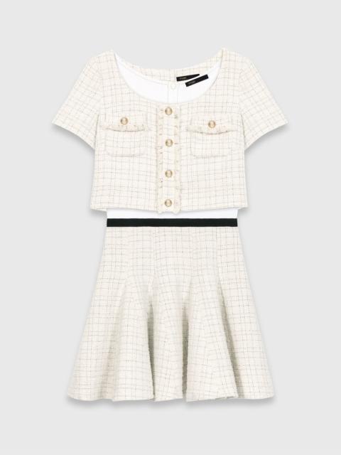 maje 2-in-1 tweed dress