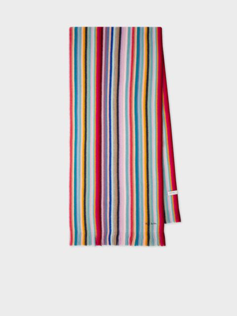 Paul Smith 'Swirl Stripe' Wool Scarf