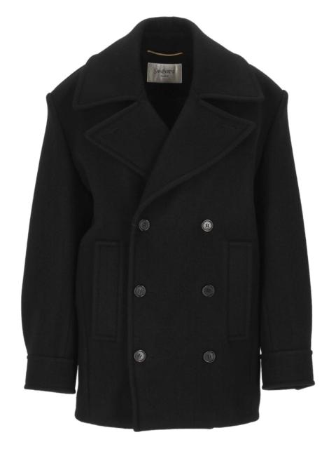 SAINT LAURENT double-breasted peacoat