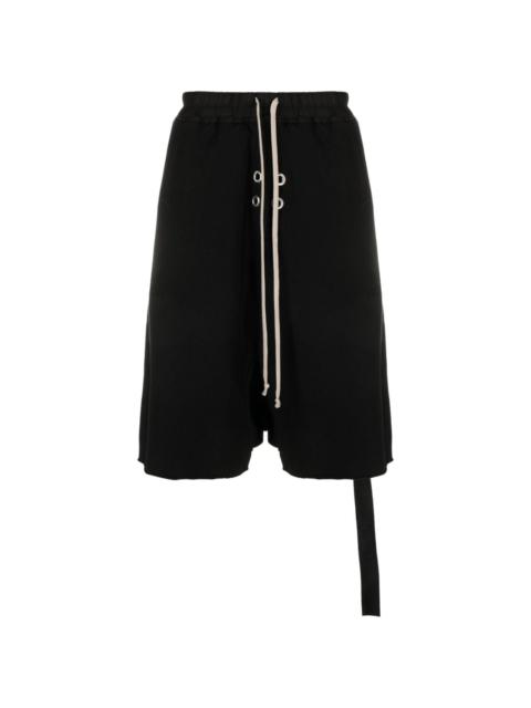 Gimp drawstring drop-crotch shorts