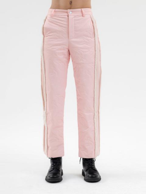FENG CHEN WANG PINK QUILTED PHOENIX TROUSERS