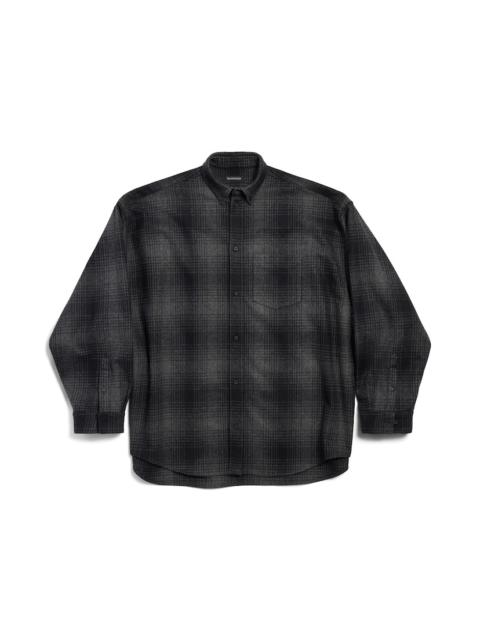 BALENCIAGA Men's Balenciaga Oversized Shirt in Grey/black