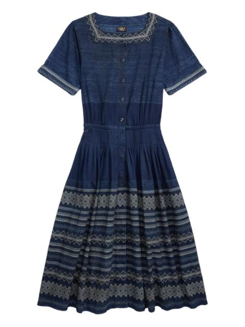 RRL by Ralph Lauren Luciana embroidered button-up dress