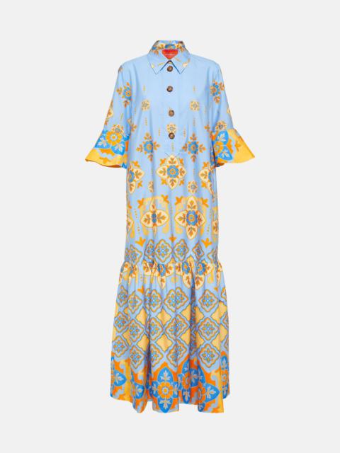 La DoubleJ Artemis printed cotton poplin maxi dress