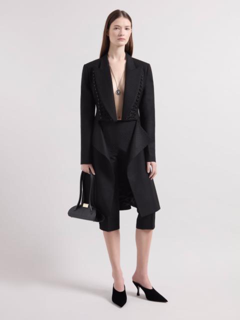 NINA RICCI Black Jacquard Tail Coat
