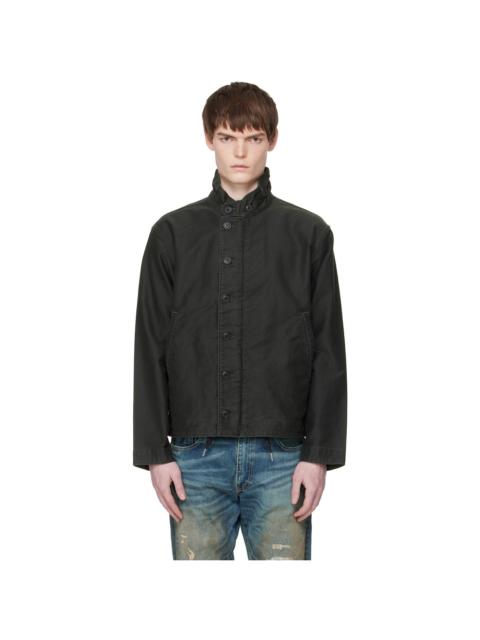 RRL by Ralph Lauren Black Corduroy-Collar Cotton Deck Jacket