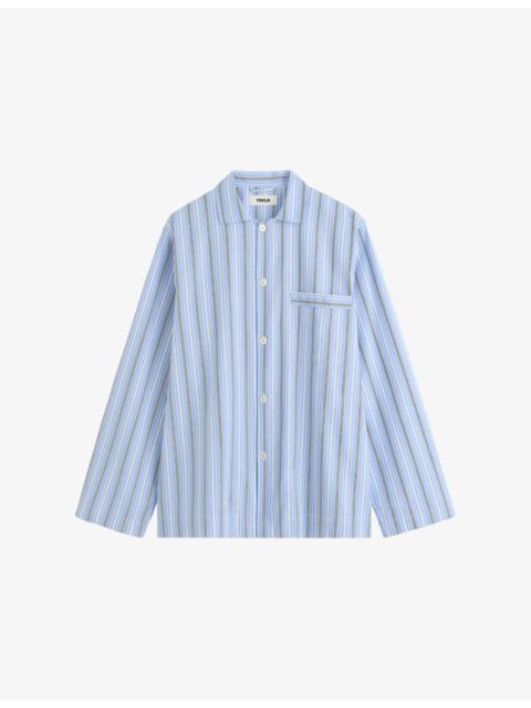 TEKLA Striped Cotton-Poplin Pyjama Shirt