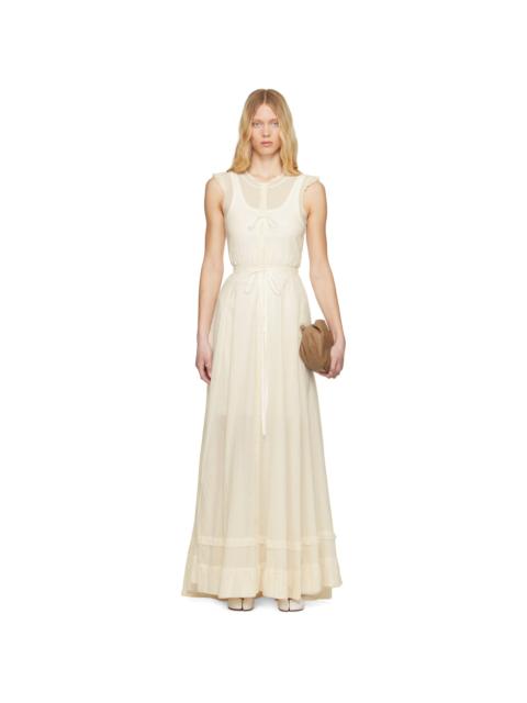 MM6 Maison Margiela Off-White Cotton Voile Maxi Dress