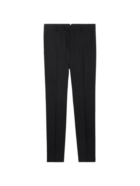 twill tapered-leg trousers