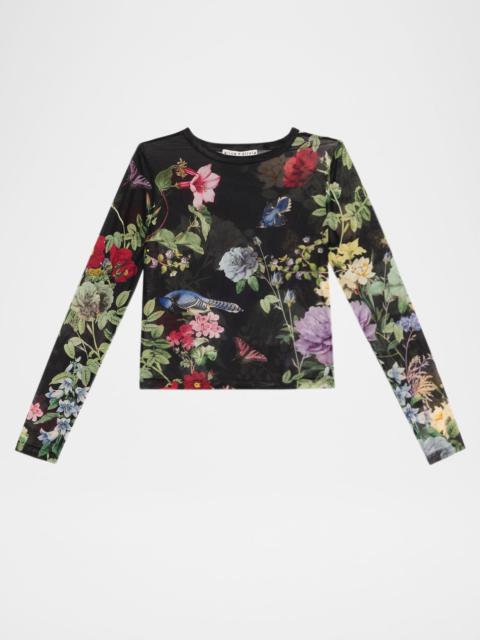 Alice + Olivia Delaina Venus Love Mesh Crop Top