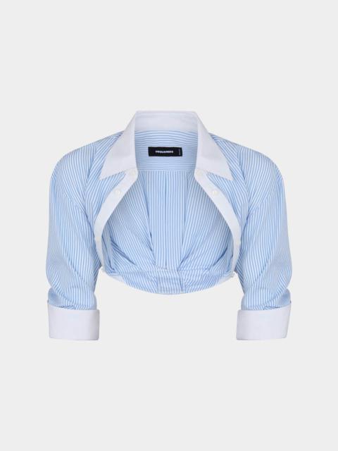 DSQUARED2 STRIPED SHRUG SHIRT