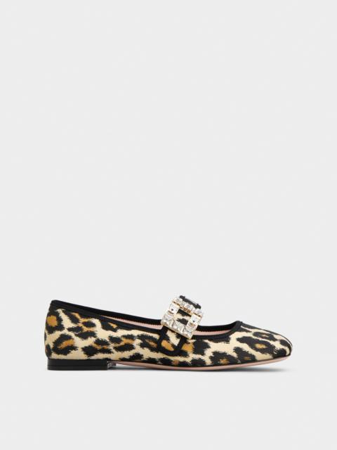 Roger Vivier Très Vivier Strass Buckle Babies Ballerinas in Fabric
