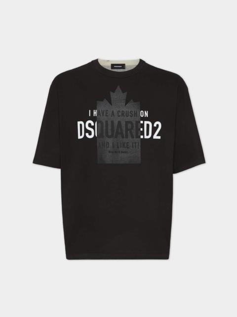 DSQUARED2 SPRAY DYED LOOSE FIT CRUSH T-SHIRT