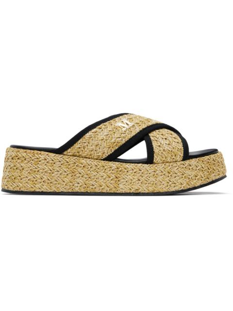 Max Mara Tan & Black Braies Sandals