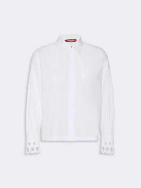 Max Mara STAFFA Cotton poplin shirt - OPTICAL WHITE