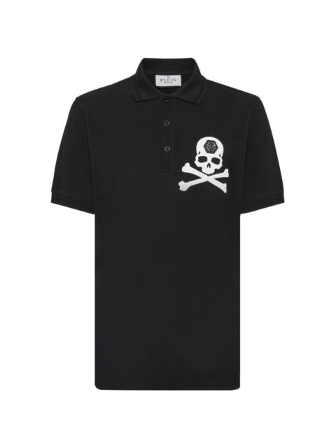 logo-print cotton polo shirt