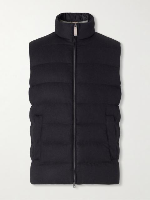 Herno Quilted Silk and Cashmere-Blend Gilet