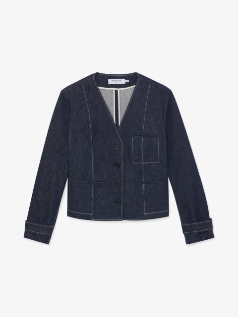 M.M.LaFleur Ayla V-Neck Jacket - Stretch Denim