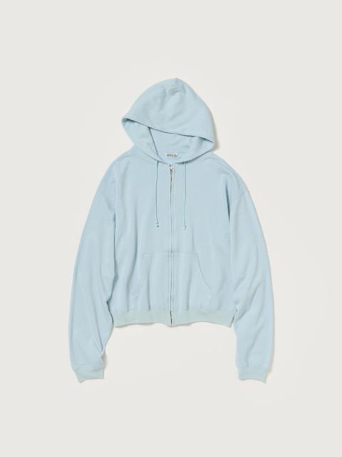 AURALEE HIGH TWIST LIGHT SWEAT ZIP PARKA