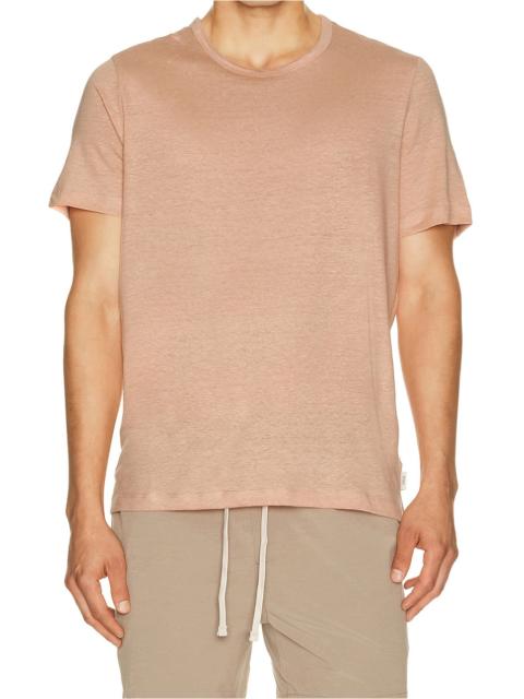 onia Stretch Linen Crewneck Tee Shirt