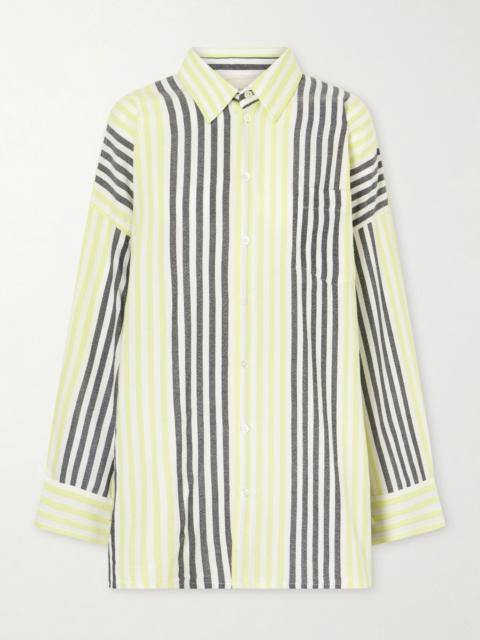 MARRAKSHI LIFE Striped cotton shirt Yellow